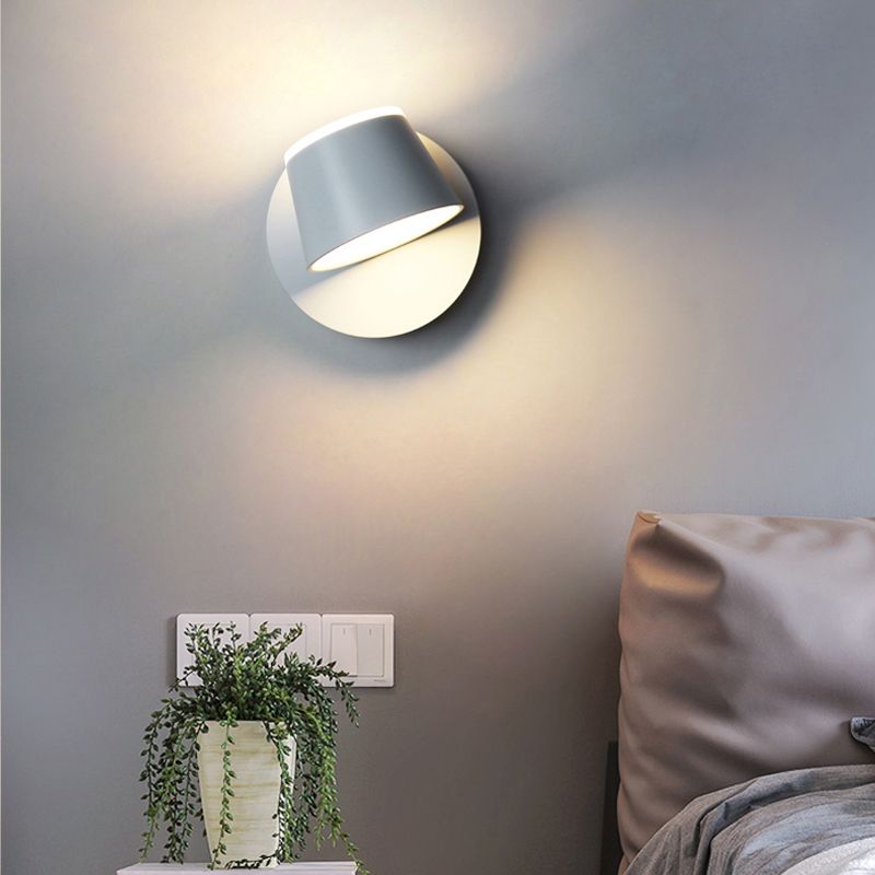 LED Flush Mount Wall Sconce with Acrylic Shade Modern Sconce Light for Living Room