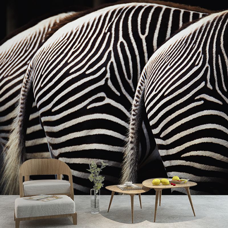 Zebra 3D Wallpaper Wild Animal Mural Horizontal Photography Sitting Room Wall Mural