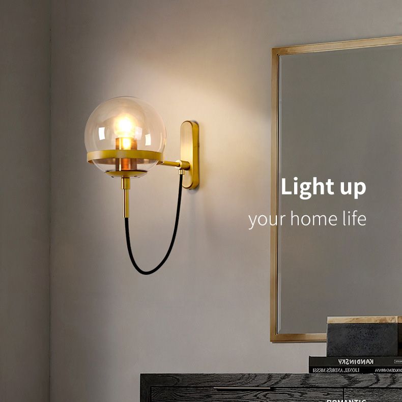 Illuminazione da parete a parete a forma di vetro Apparecchiatura da parete in stile contemporaneo