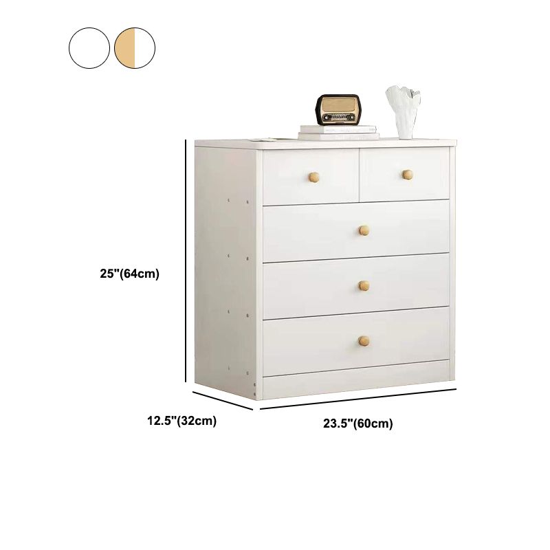 Wood Accent Chest with Drawers 12.59" Wide Modern Standard Accent Chest
