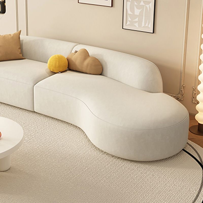 29" Wide Contemporary Sofa White Stationary Seating for Living Room