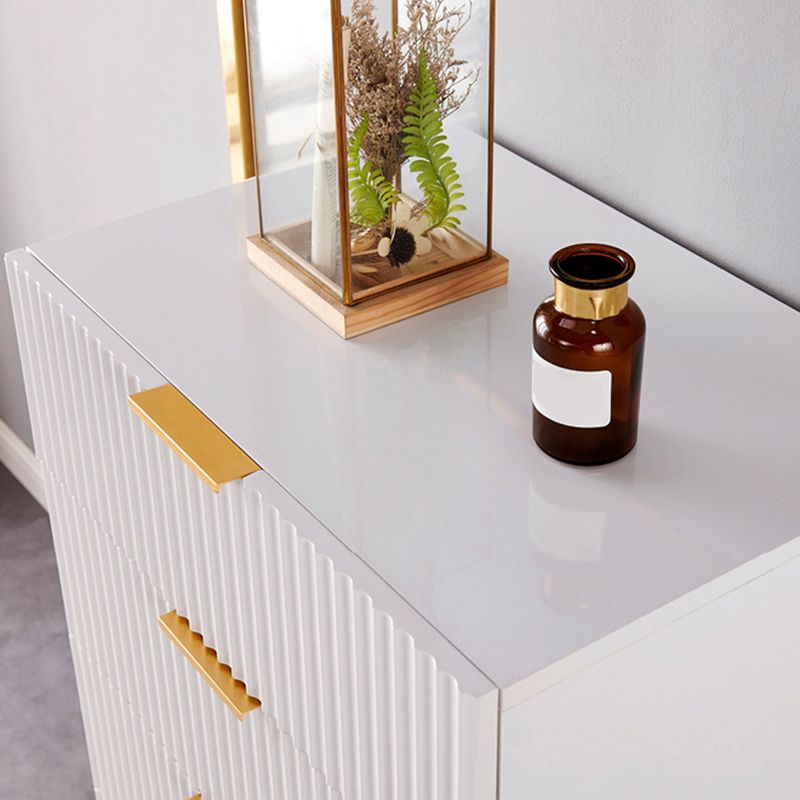 15.74" Wide Modern  Accent Ches Wood Soft Close Drawers Chest