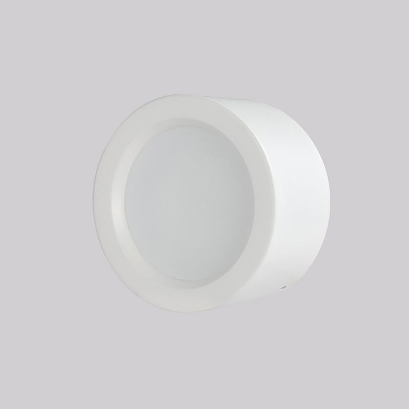 Plafonnier LED de forme cylindrique en fer moderne, 1 lumière, montage encastré pour couloir d'allée