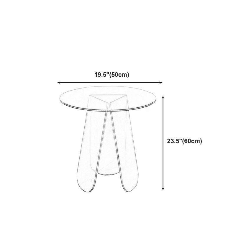 Modern Round/Elliptical Coffee Table Colored Plastic Cocktail Table
