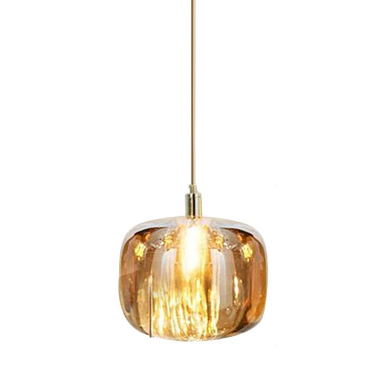 Lumière suspendue contemporaine en verre coloré