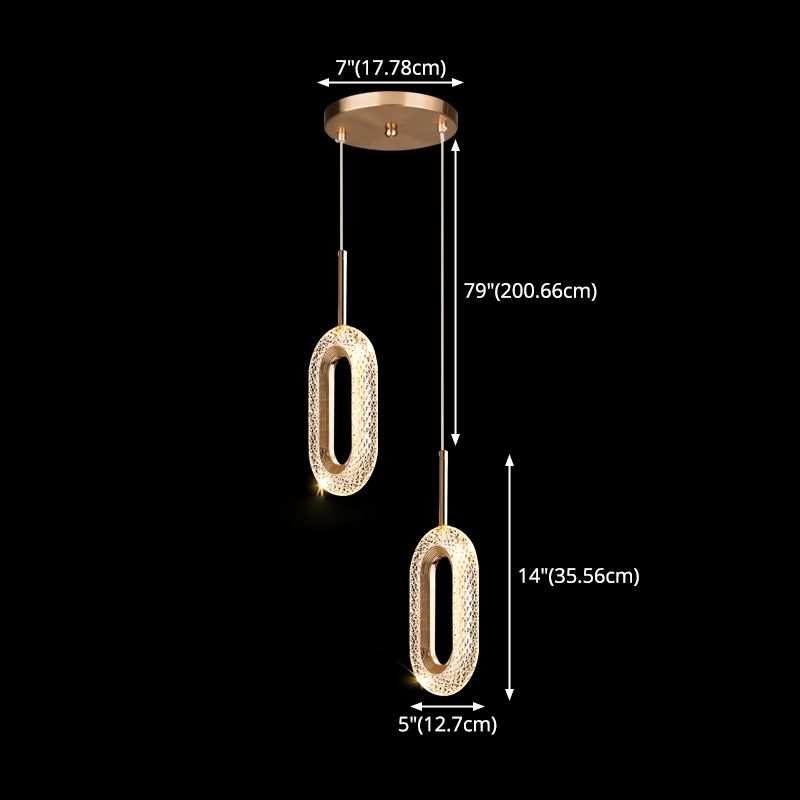 Accesorio acrílico de iluminación minimalismo kit de luz colgante para dormitorio
