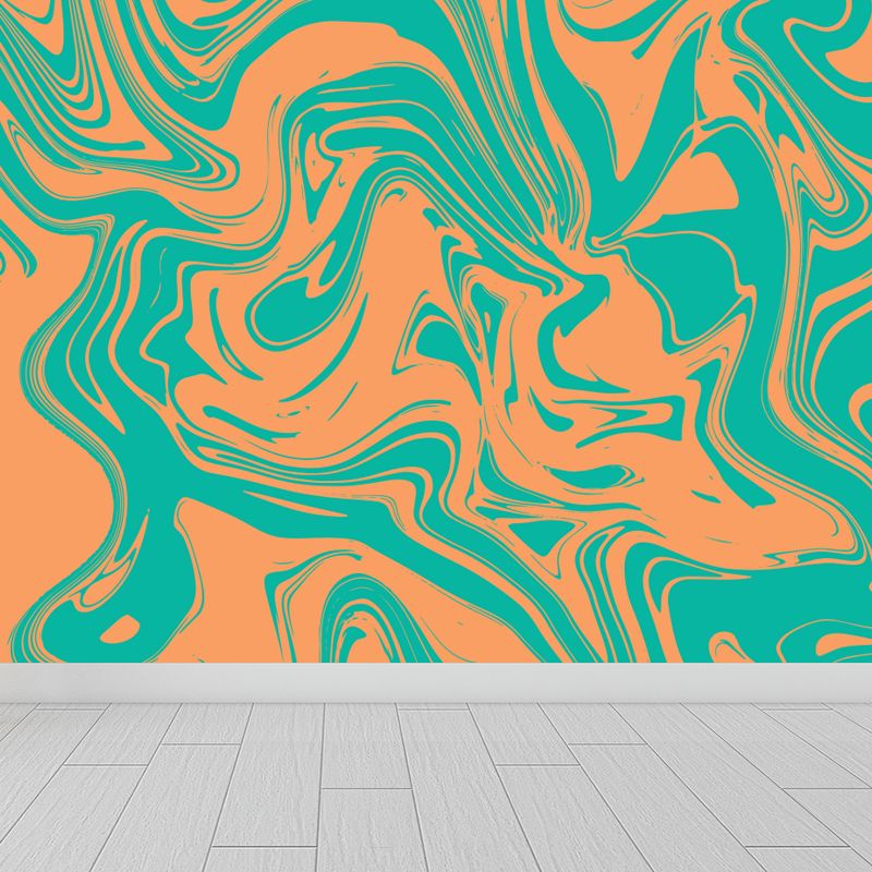 Moisture Resistant Magma Wallpaper Mural Modern Non-Woven Wall Covering, Custom Print