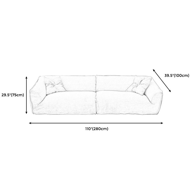 Divano moderno di lino da 38,5 "W divano braccio top cuscino per soggiorno