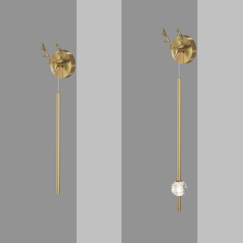 Modern Metal Wall Sconce LED Geometric Shape Wall Light with Acrylic Shade for Bedroom