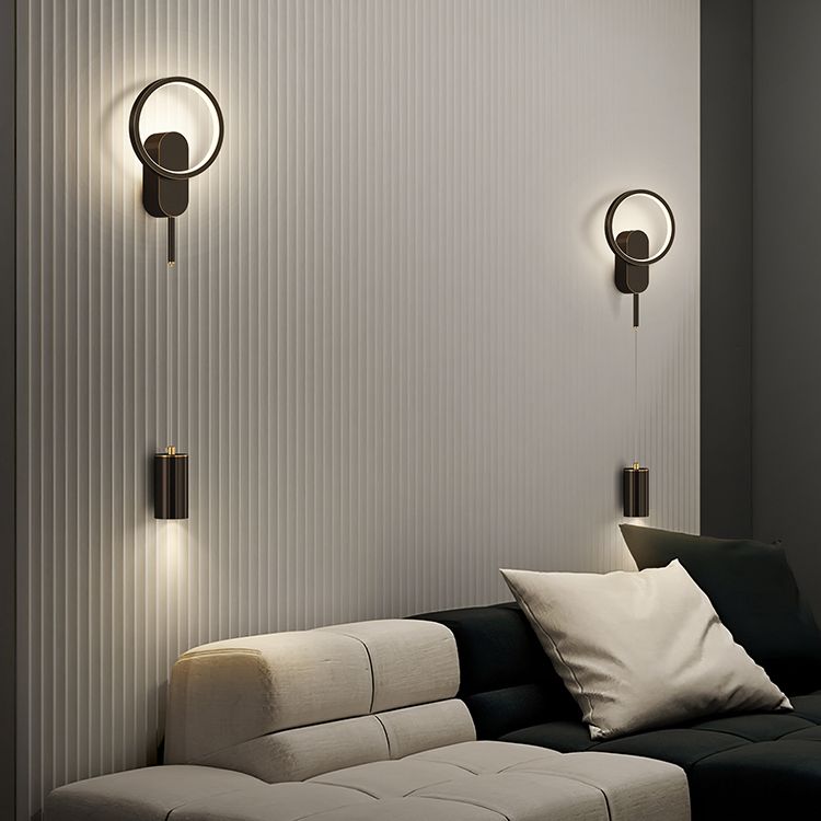 Lámparas de pared LED geométrica de metal estilo moderno de estilo múltiple luminos