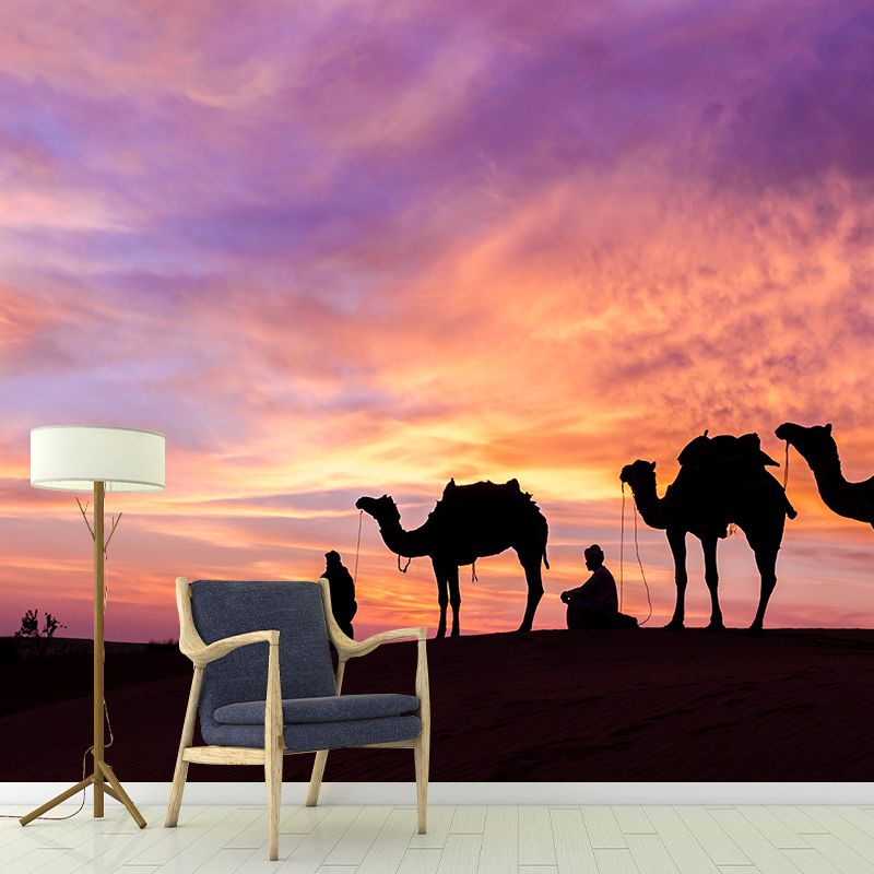 Photographic Camel Mural Full Size Wall Covering for Living Room, Made to Measure