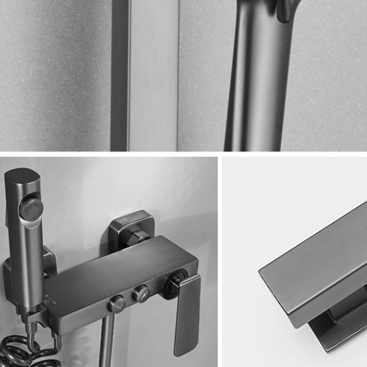 Contemporary Tub Filler Trim Wall Mount with Handshower and Hose