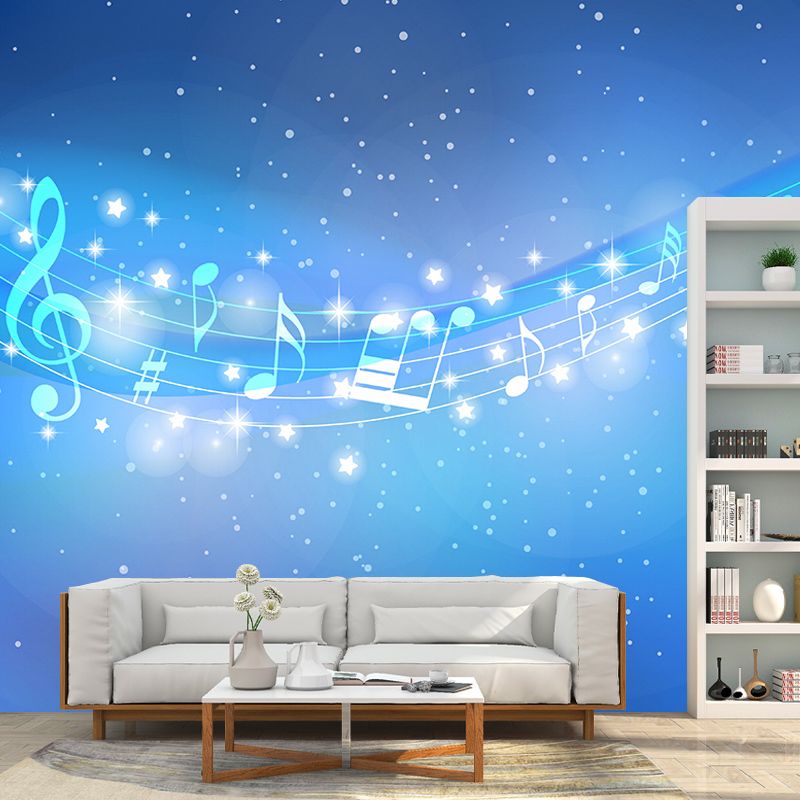 Decorative Wall Mural Wallpaper Musical Elements Sitting Room Wall Mural