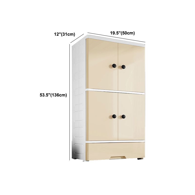 Contemporary Wardrobe Armoire Plastic Wardrobe Closet with Legs