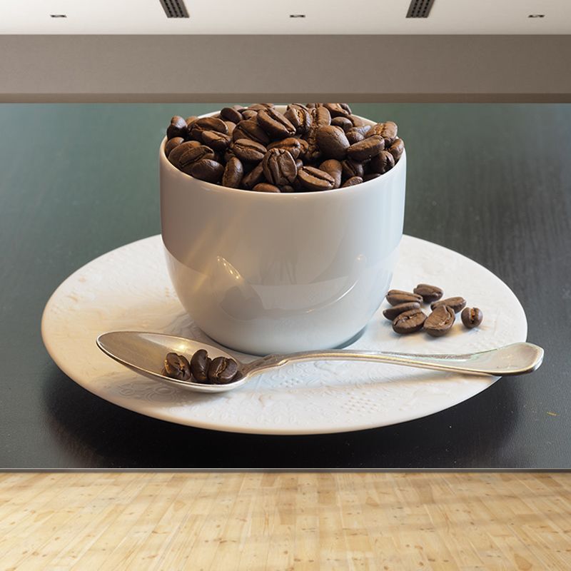 Customized Fragrant Coffee Beans Mural Wall Decor Photography Wallpaper for Coffee Shop
