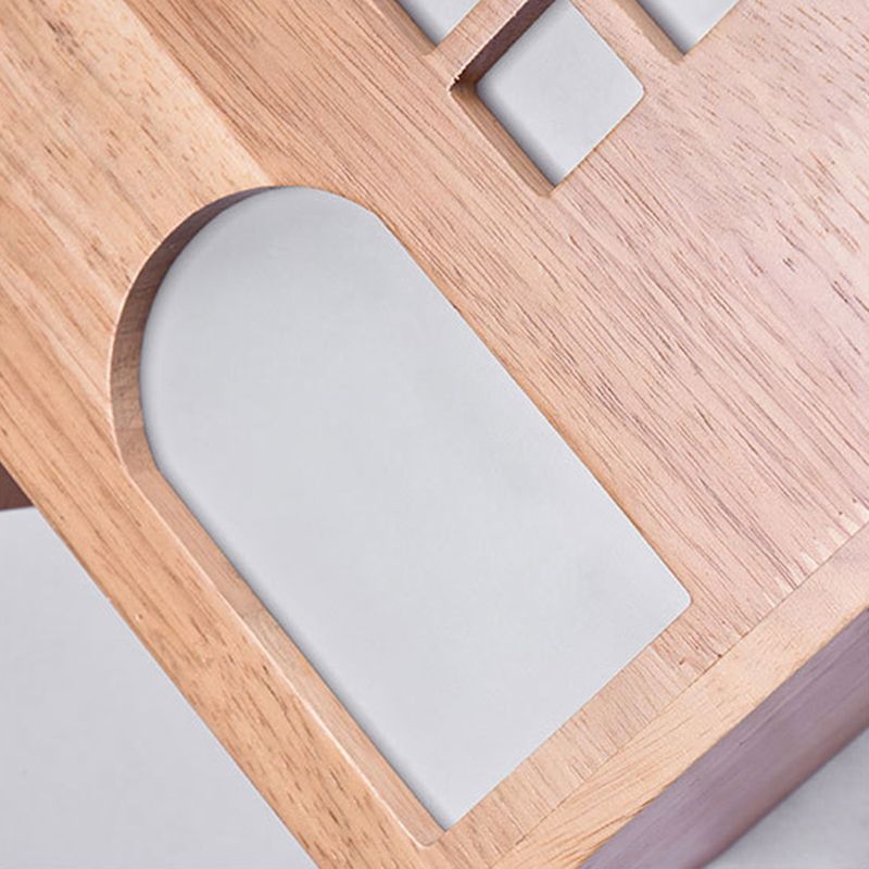 House Shape Wall Mounted Lamps Modern Simplicity Wood Wall Sconce for Living Room