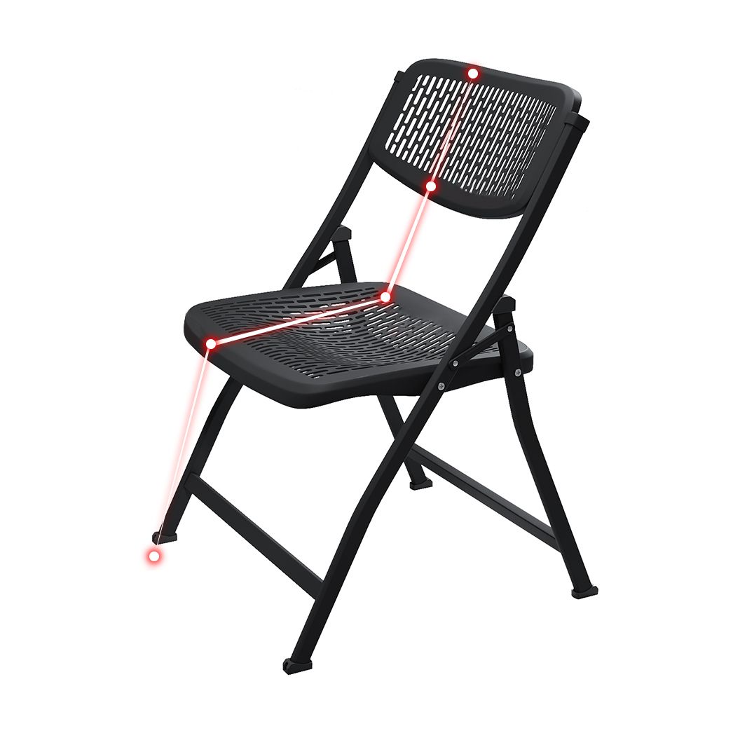 Chaise d'intérieur et d'extérieur moderne, chaise d'appoint pliante en métal à dossier ouvert, pour la maison
