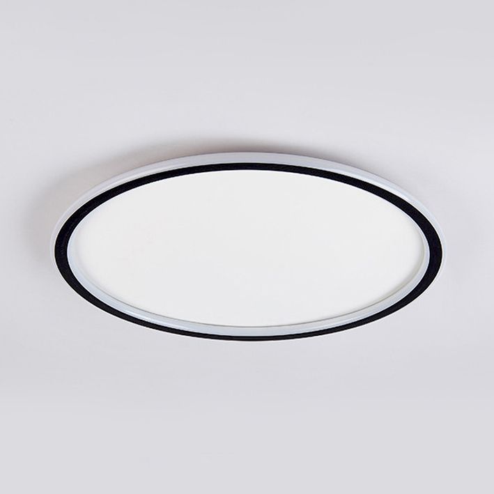 Black Circle Flush Ceiling Light Fixture Nordic Style LED Metal Flush Mount Light