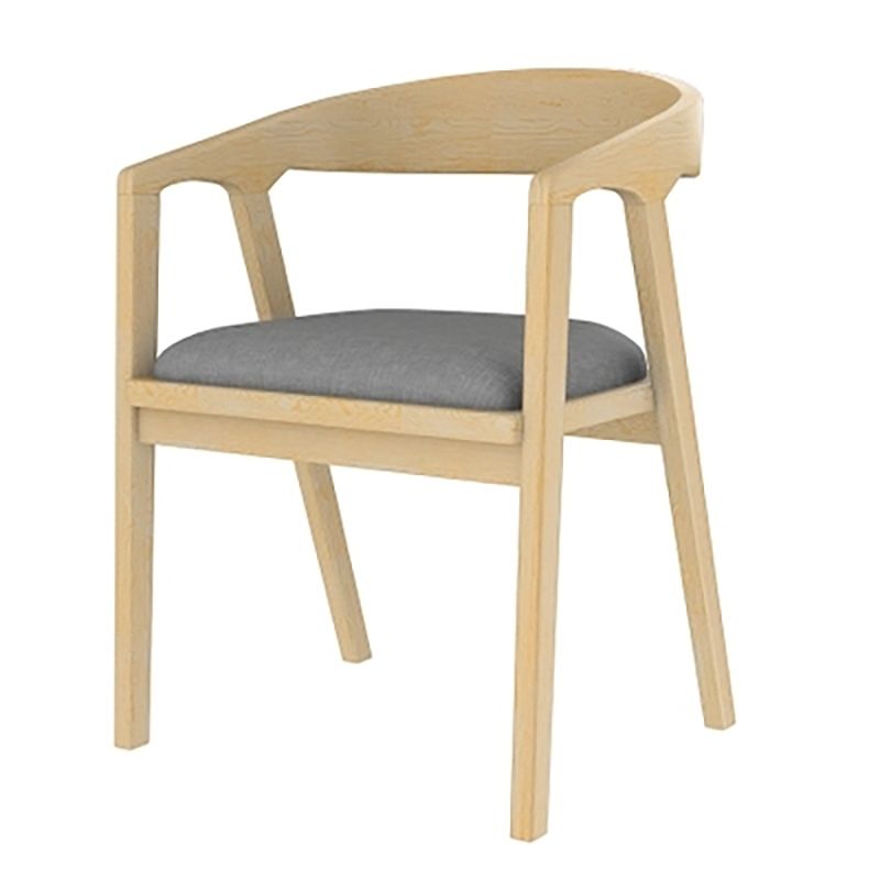 Silla de comedor de estilo tradicional, silla de comedor con brazo de cocina y patas de madera