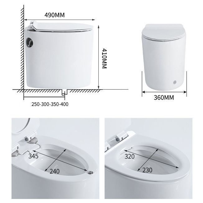 Floor Mounted Toilet One-Piece Toilet ABS Contemporary Flush Toilet