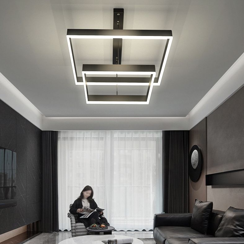 Iluminación de colgante estructurado negro mate lámpara de led metal para sala de estar para sala de estar