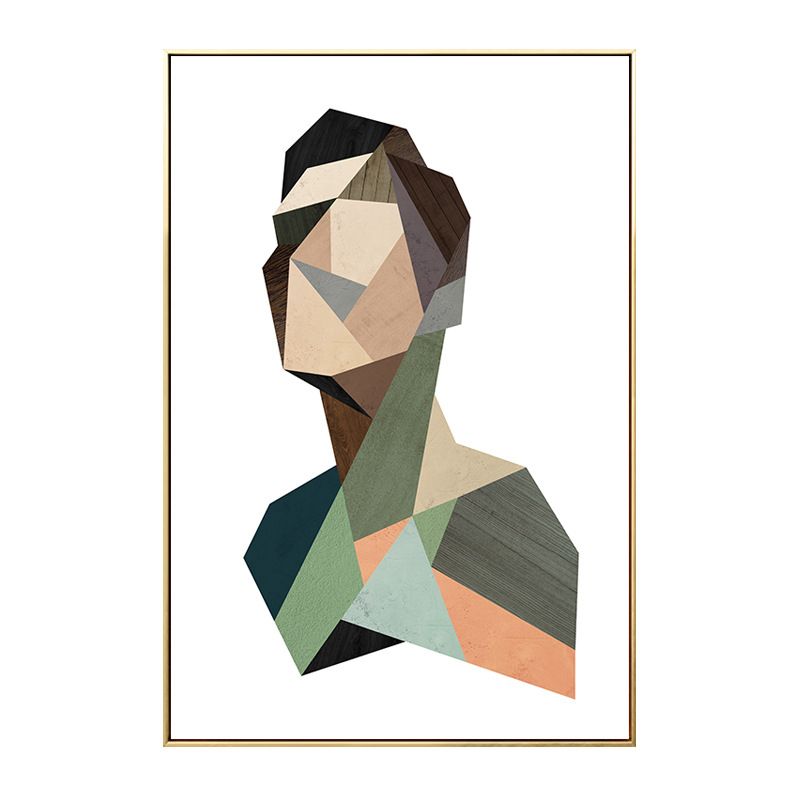 Man Figure Illustration Painting Art Nordic Style Canvas Wall Print, Multiple Sizes