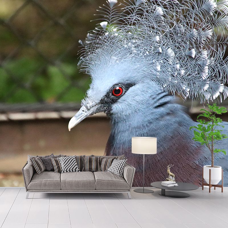Victoria Crowned Pigeon Animal Mural Wallpaper for Living Room Home Decor