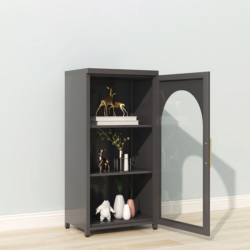 39.96"H Bookshelf Scandinavian Bookcase for Home Office with Door