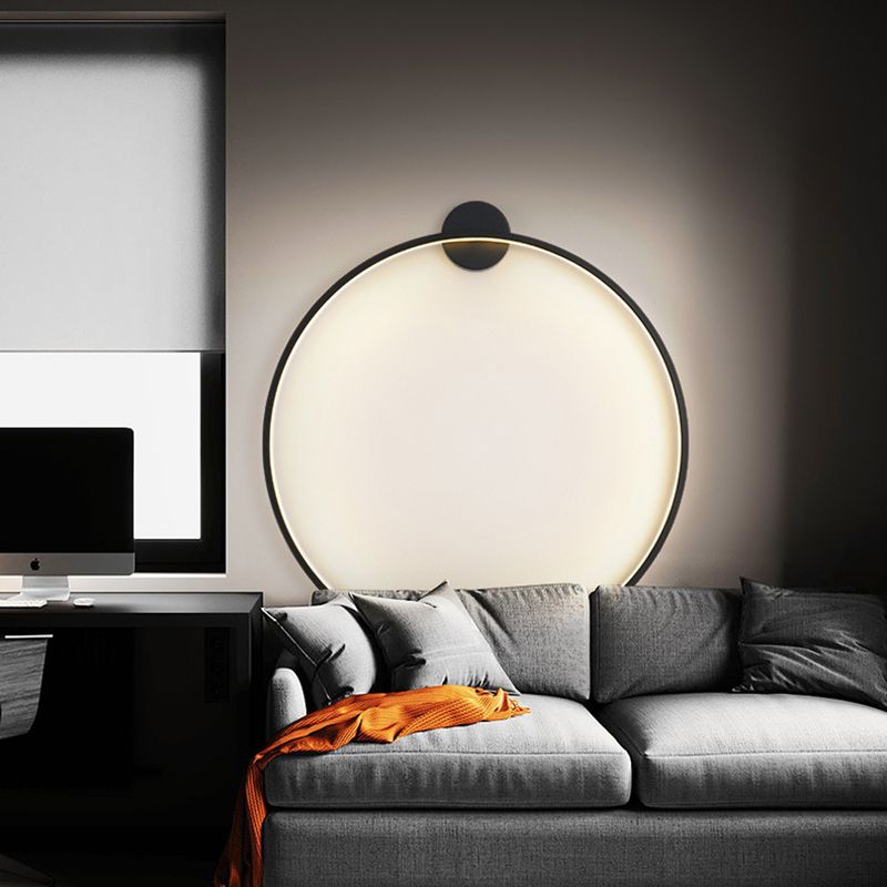 Iluminación de pared círculo en estilo moderno de silicona 1 lámpara de pared LED de luz