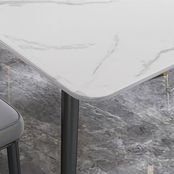 Simplicity Furniture Rectangle Stone Dining Room Table for Dining Room