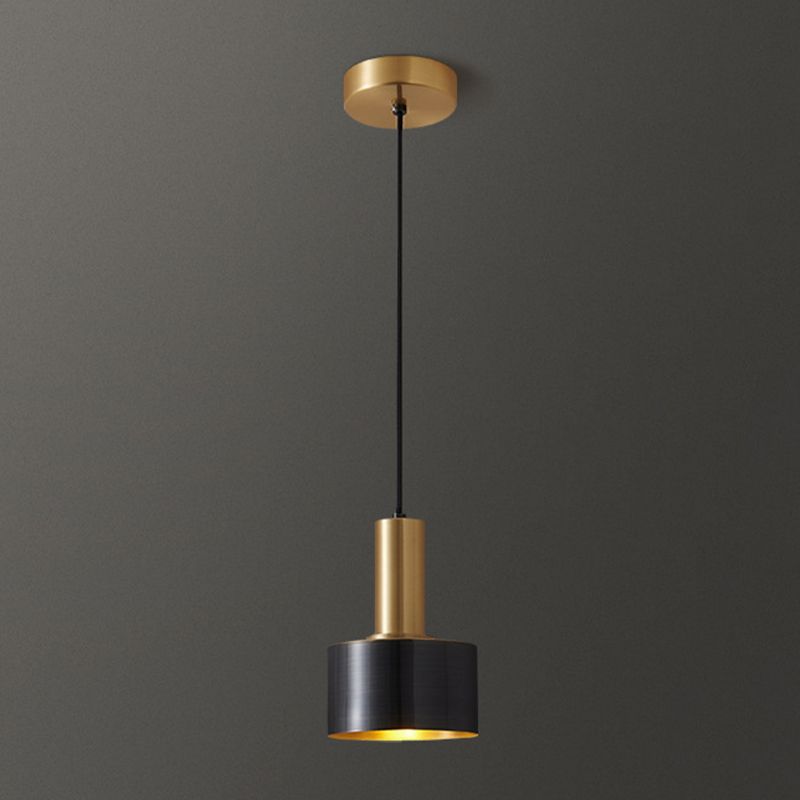 Lampada singola di lusso moderna a sospensione a sospensione cilindrica a sospensione per spazi interni
