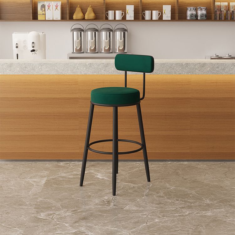 Modern Style Bar-stool Round Counter Bar Stool with Metal Legs for Kitchen