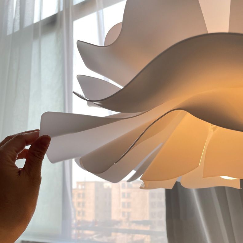 Blanc Modern 1-Light Down Lighting Acrylique suspendu suspendu pour la chambre des enfants