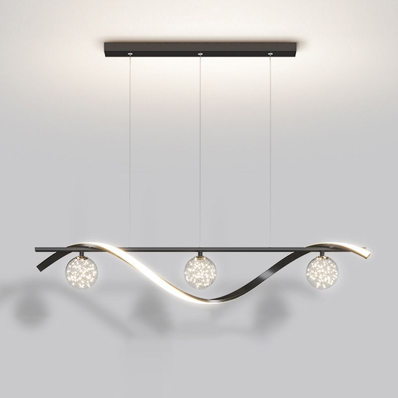 Luminaires d'éclairage de l'île sphérique modernes