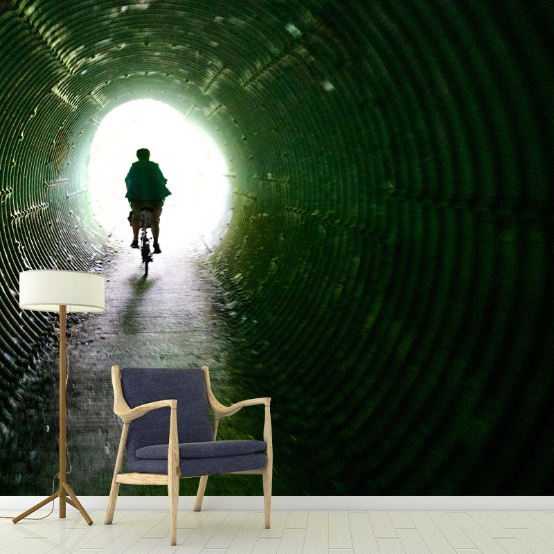 Space Extension Customized Mural Wallpaper Mildew Resistant Wall Covering