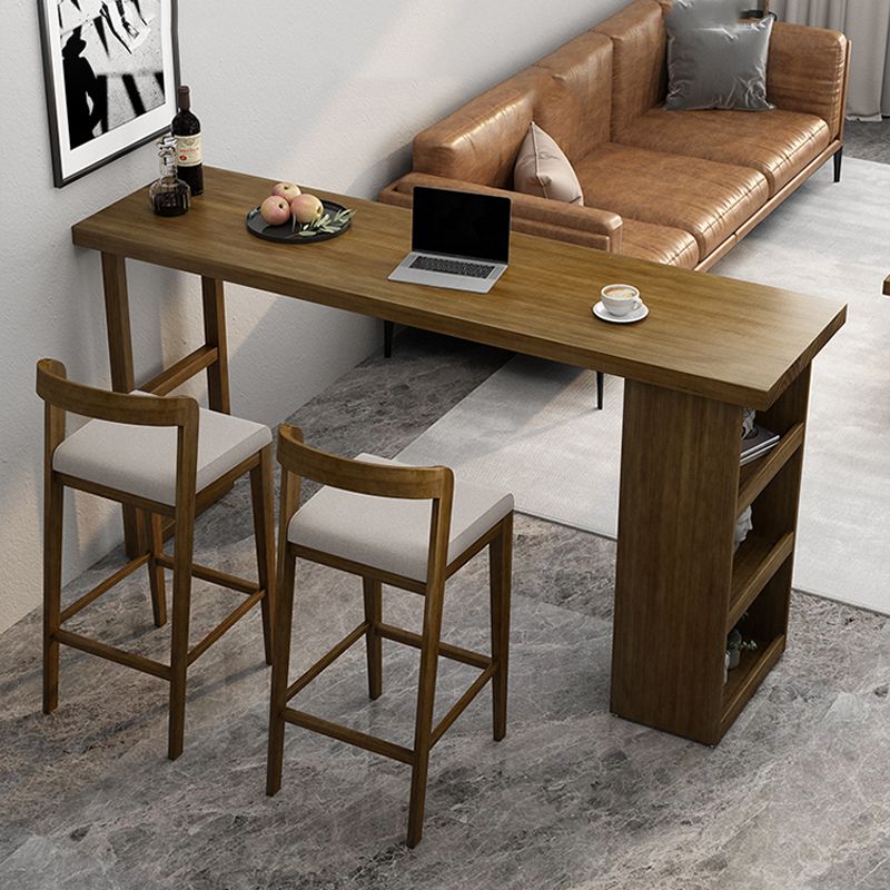Modern Rectangle Set 1/2/3 Pcs Solid Wood Bar Table and Stools