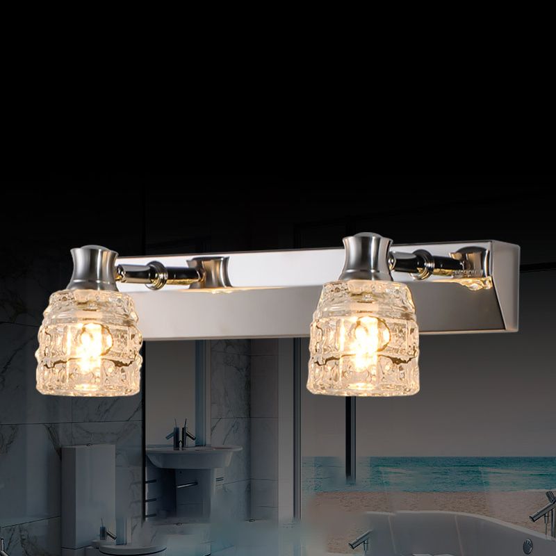 Multi Lights Geometric Vanity Wall Lights Modern Style Crystal Vanity Wall Sconce