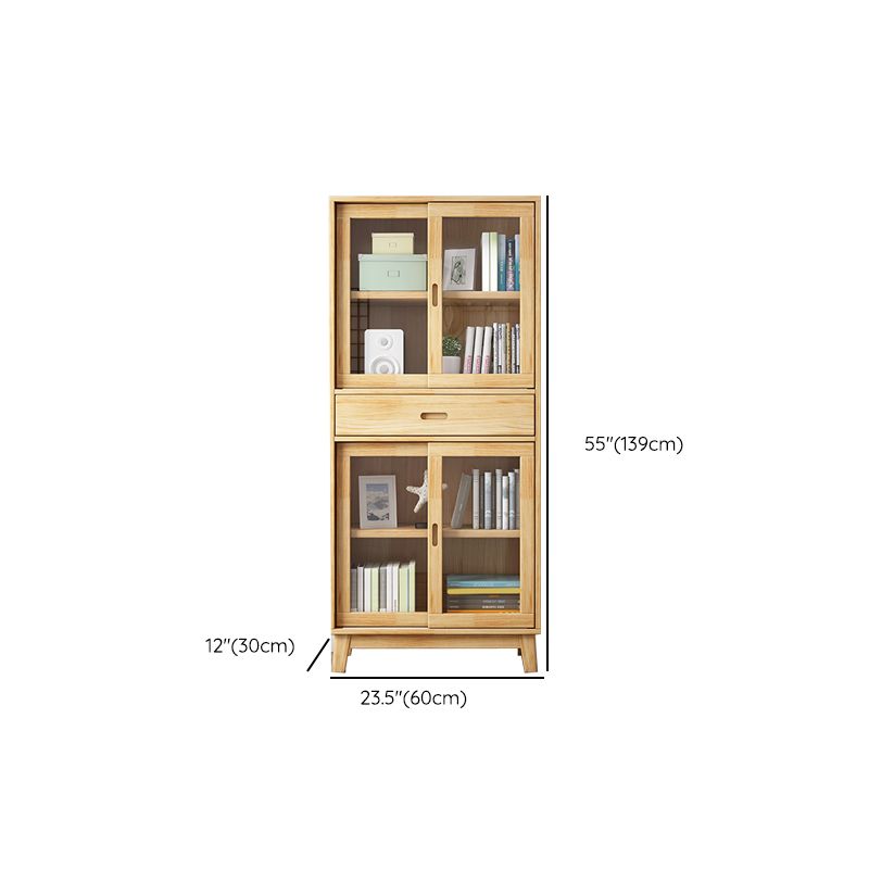 Modern Style Bookshelf Closed Back Standard Wooden Bookcase for Home