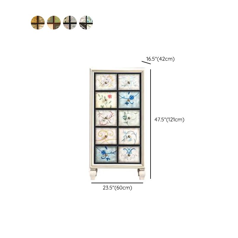 Traditional Storage Chest Solid Wood Dresser with 3/4/5 Drawers , 16.38 Inch W