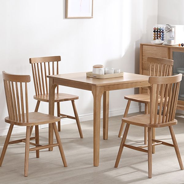 Industrial Style 4 Legs Furniture Solid Wood Square Dining Table for Dining Room