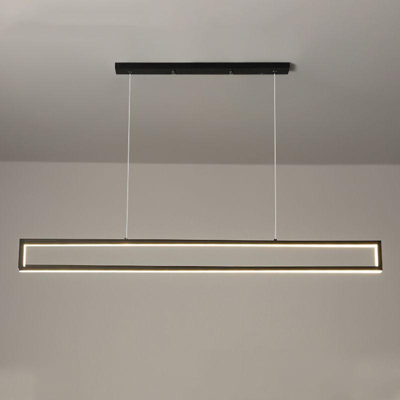 Rechthoek eiland kroonluchter licht modern metalen hangende kroonluchter