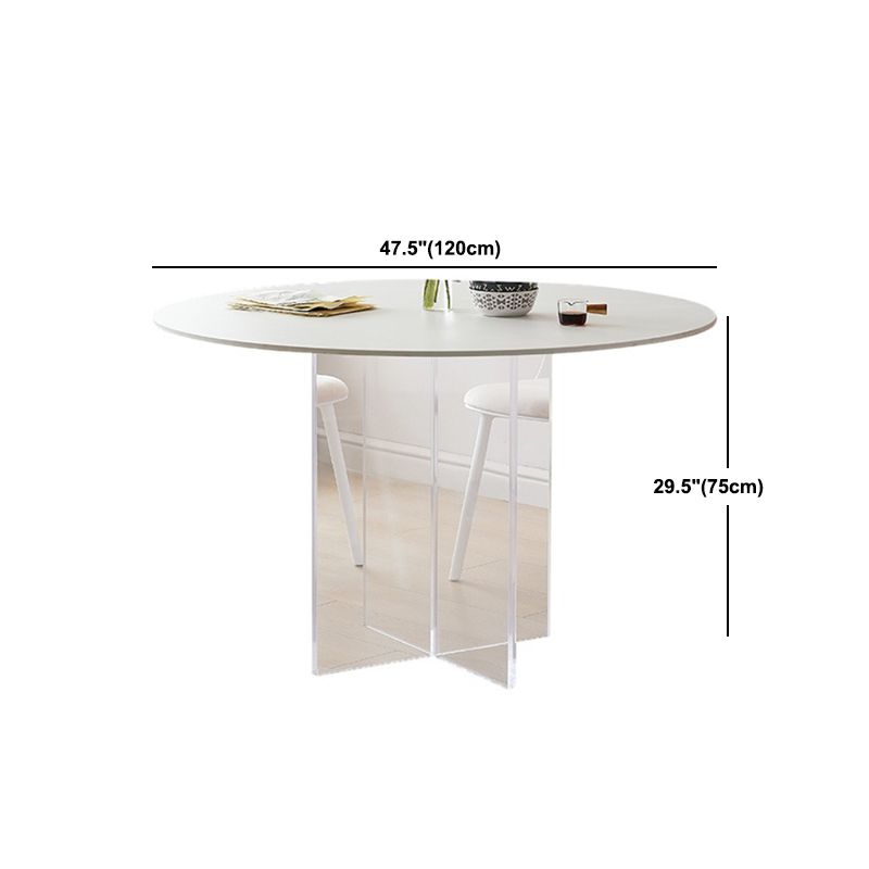 Modern 1/3/4/5 Pieces Dining Set Round Stone Dining Table for Dining Room