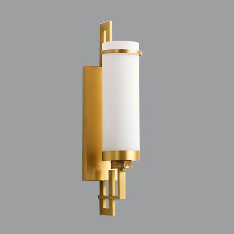 Cylinder Wall Lighting Modern Glass 1 Light Wall Sconces for Living Room
