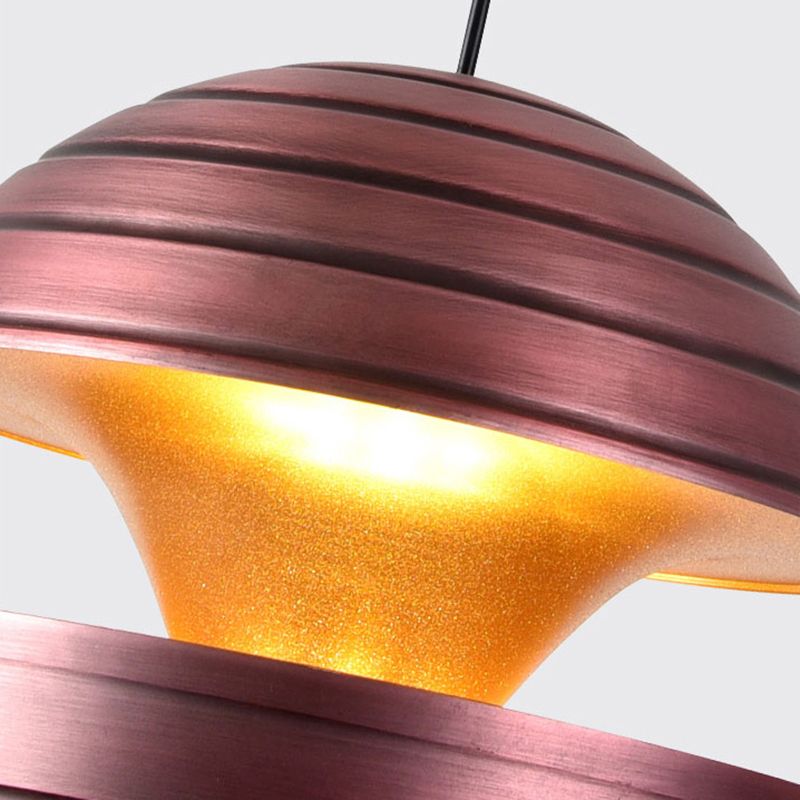 Nordic Globe Deckenlampe Metall lila 1 hängende Anhängerlicht für Esszimmer