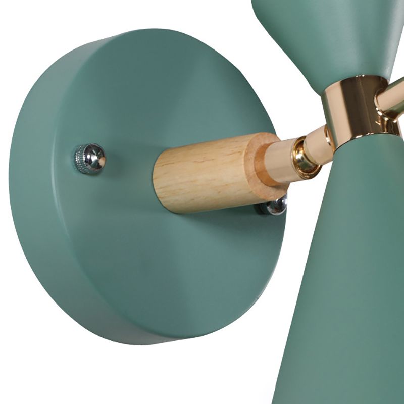 Hoekschaduw Wand SCONCE MACARON METAL 1 licht zwart/wit/roze/geel/groene wand sconce licht voor slaapkamer