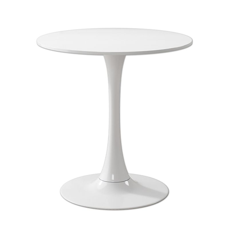 Scandinavian Pedestal Coffee Table Round Wooden Coffee Cocktail Table for Living Room