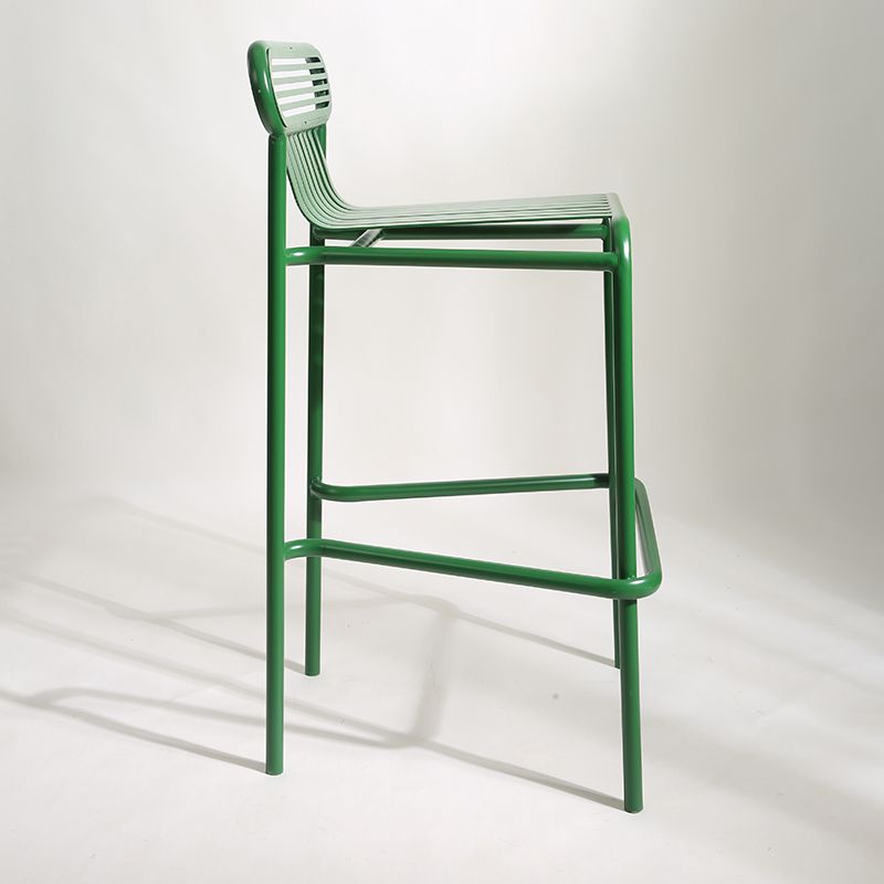 Metallic Finish Indoor Stools Industrial Style Metal Bar Stools