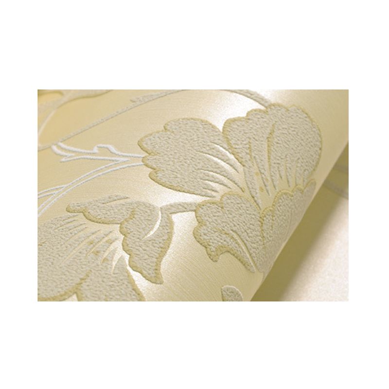 Fresh and Light 3D Print Embossed Vine Flowers Decorative Non-Pasted Wallpaper, 20.5" x 33'