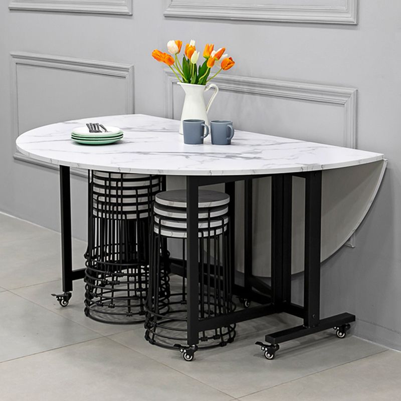 Mesa de comedor redonda Mesa base de caballete de estilo de mediados de siglo para el comedor