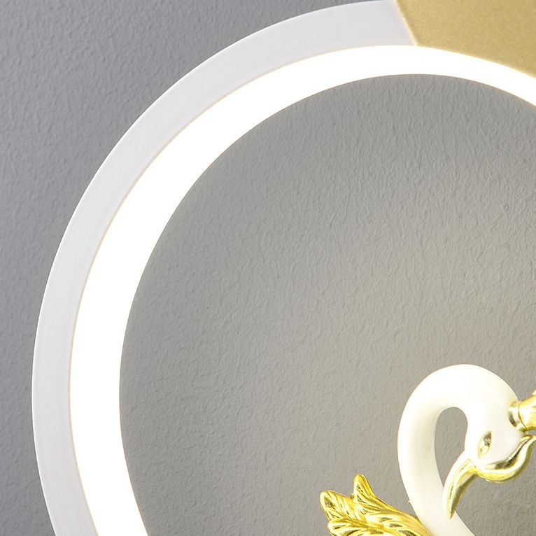 Heart-shaped 1-Light Wall Sconce Kids Style Metal Wall Light Fixture without Decorations